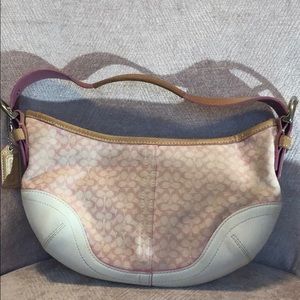 Pink and White purse